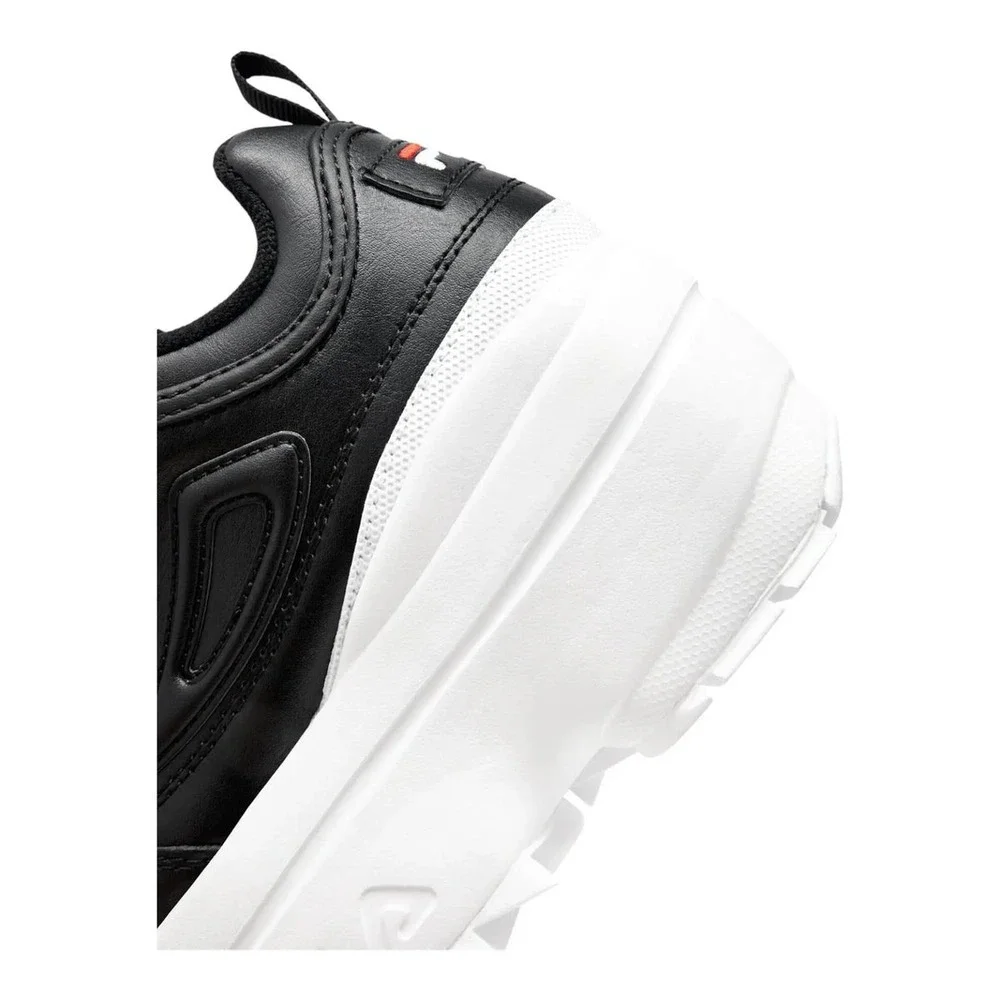 FILA Disruptor II Premium Platform Sneakers‎ Black White sz 6.5 Chunky Shoes NEW
